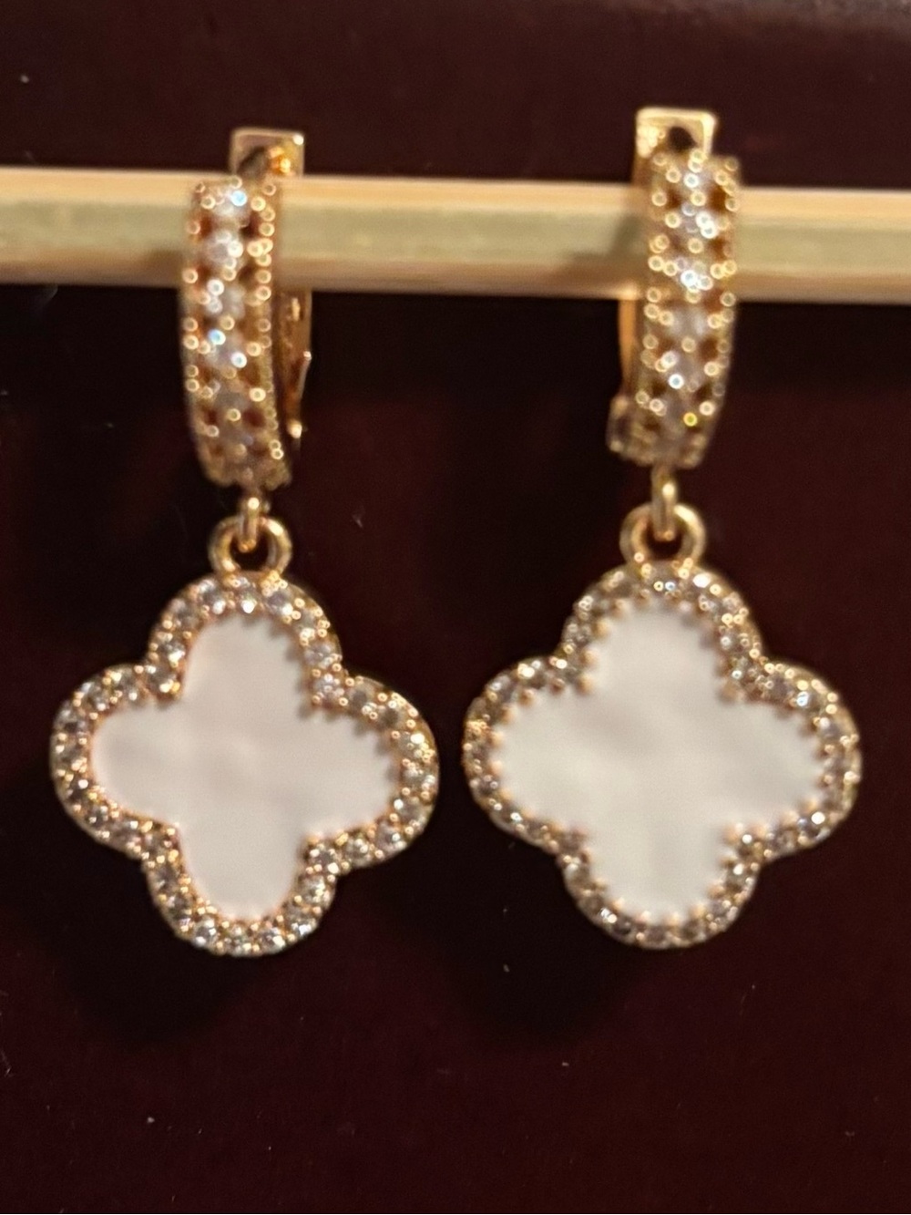 Adina Eden clover dangle earrings. - New in Box